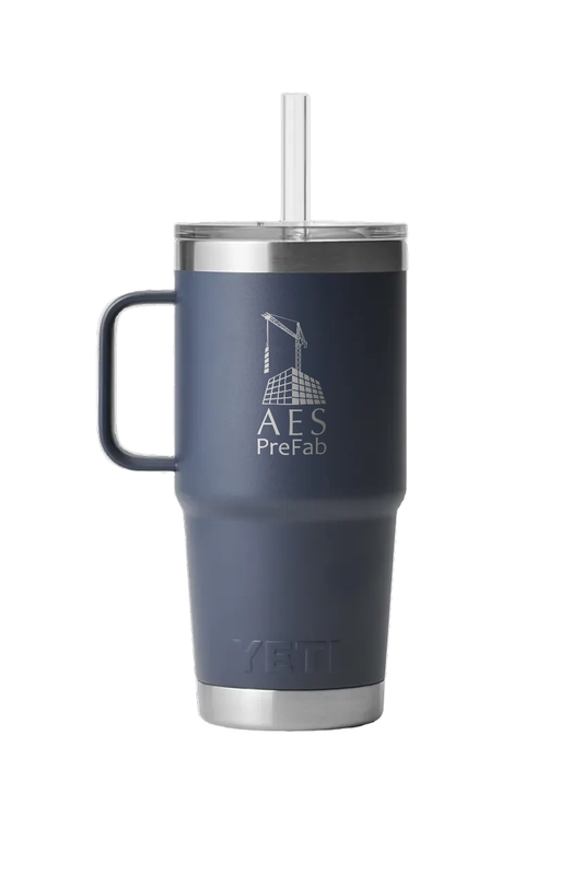 25oz Mug with Straw Lid - AES PreFab