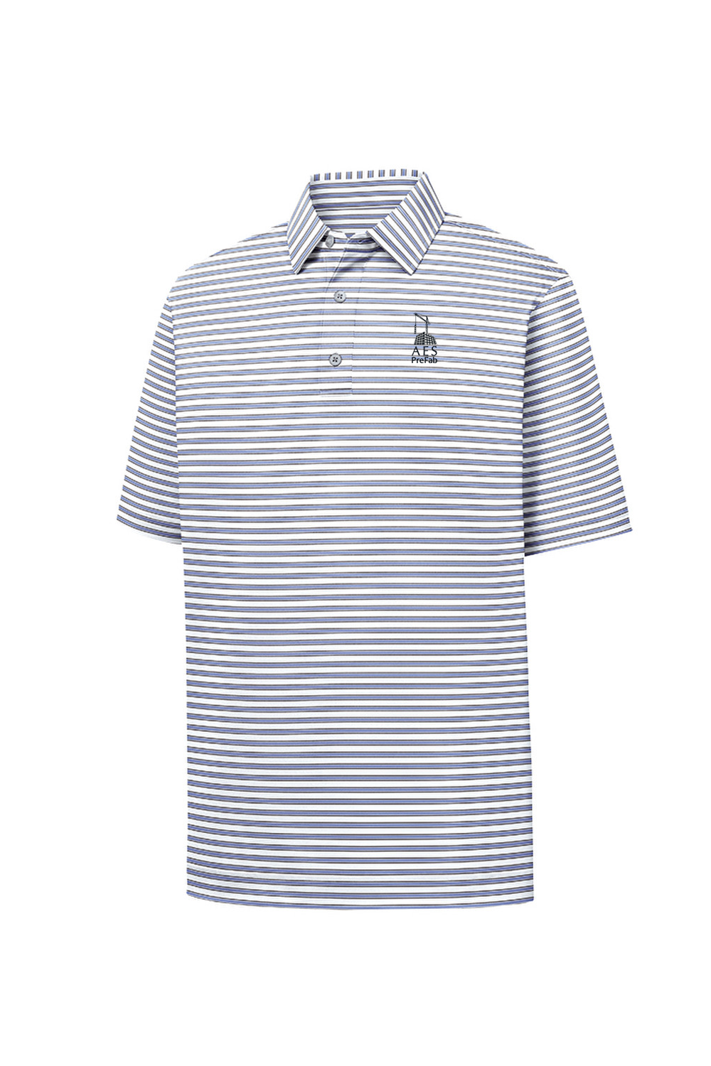 Men's Performance Stretch Pinstripe Polo - AES PreFab