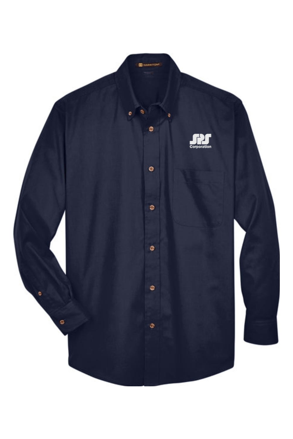 Men's Long-Sleeve Twill Shirt with Stain-Release - SPS