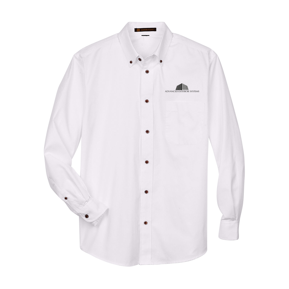 Men's Long-Sleeve Twill Shirt with Stain-Release - AES